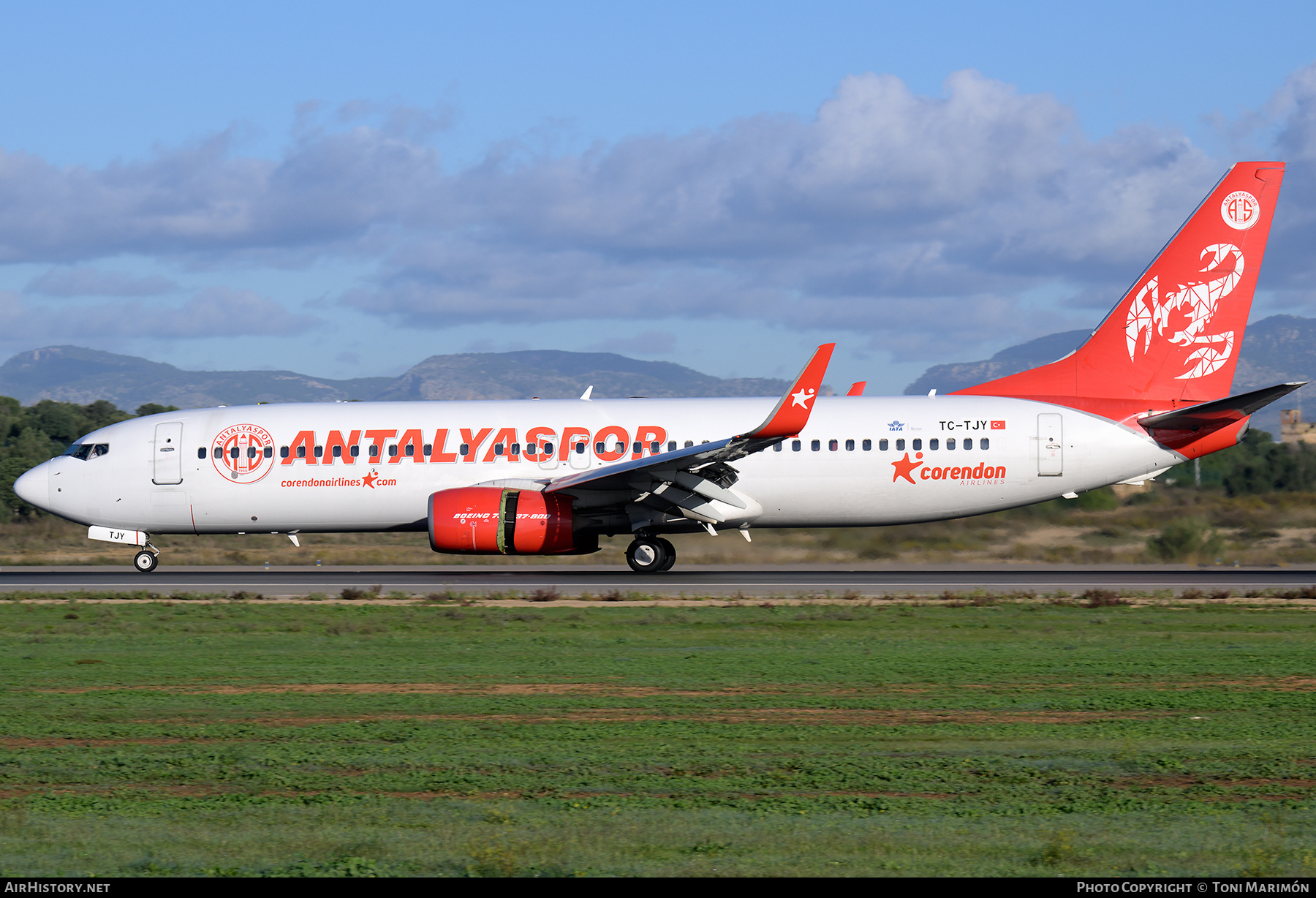 Aircraft Photo of TC-TJY | Boeing 737-8AS | Corendon Airlines | AirHistory.net #859596
