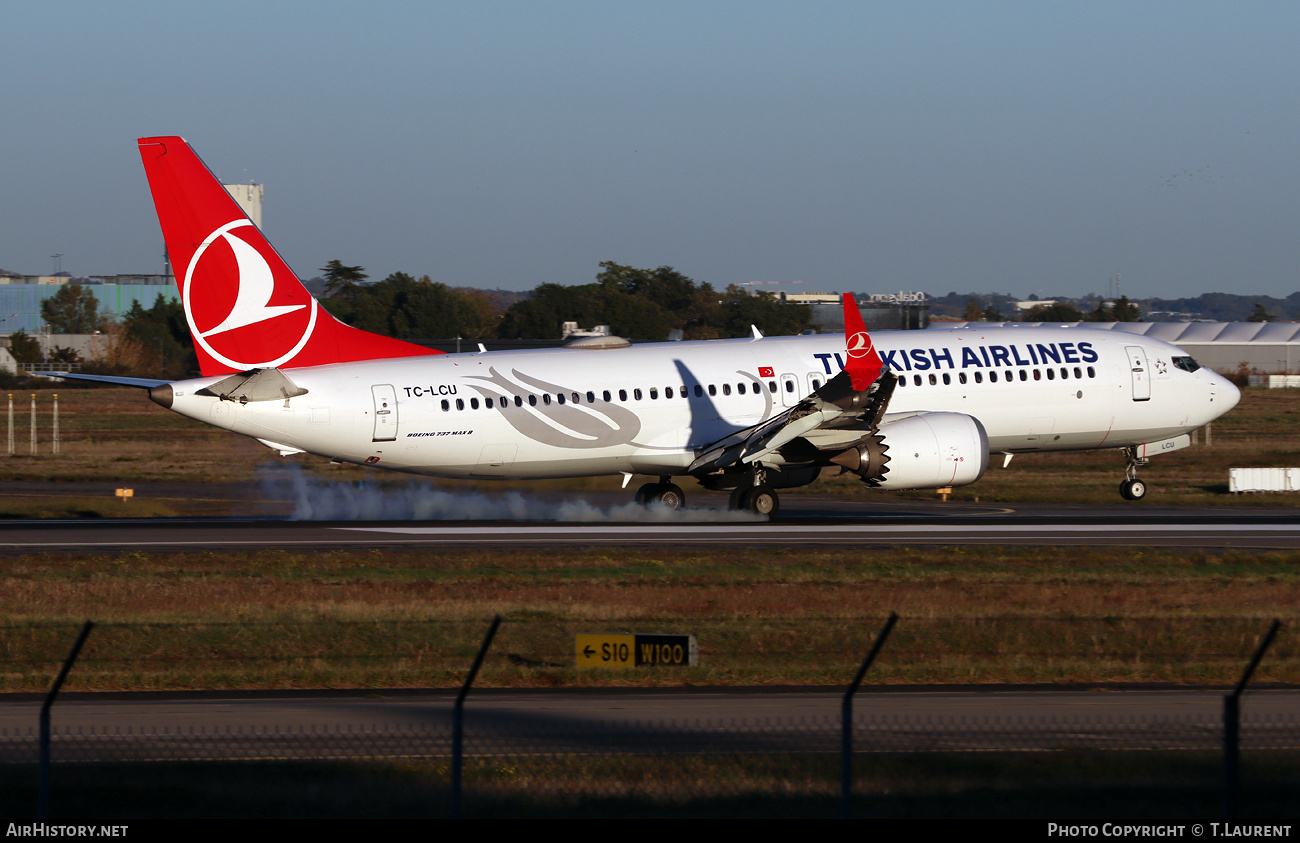 Aircraft Photo of TC-LCU | Boeing 737-8 Max 8 | Turkish Airlines | AirHistory.net #860036