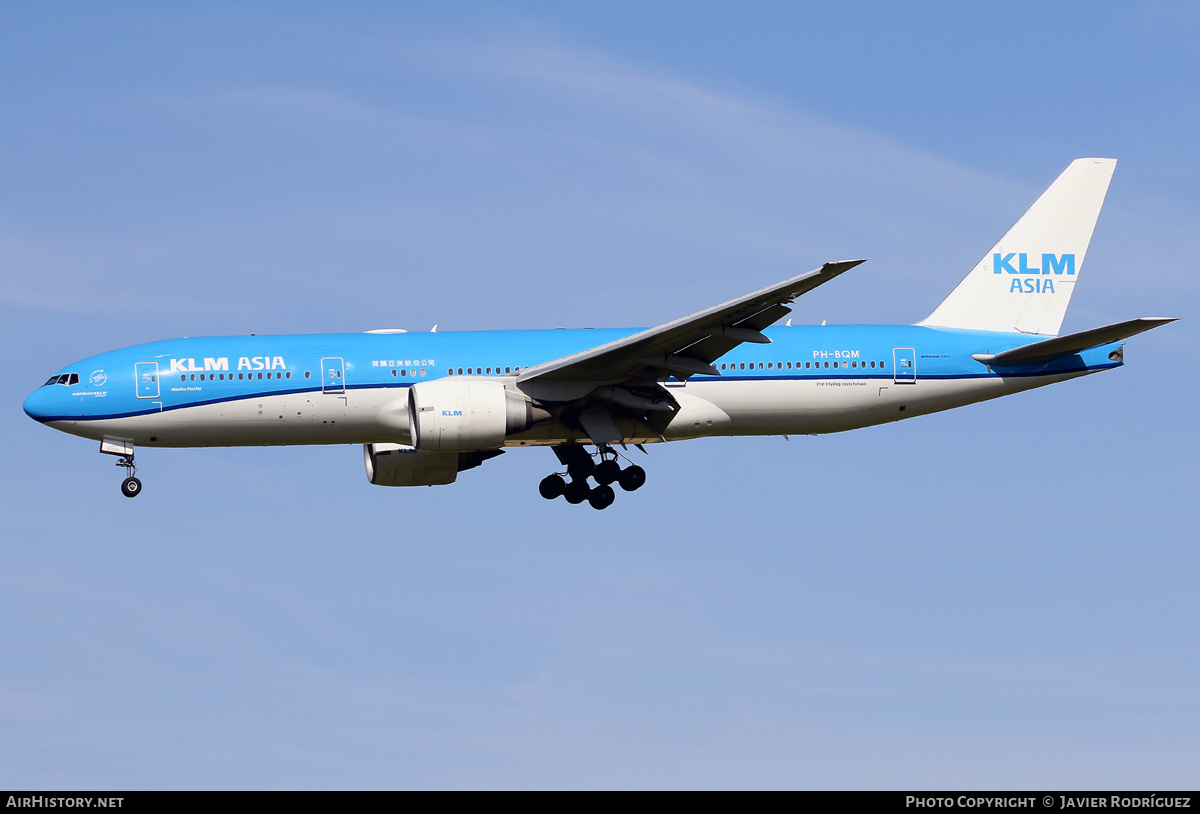 Aircraft Photo of PH-BQM | Boeing 777-206/ER | KLM Asia | AirHistory.net #860163