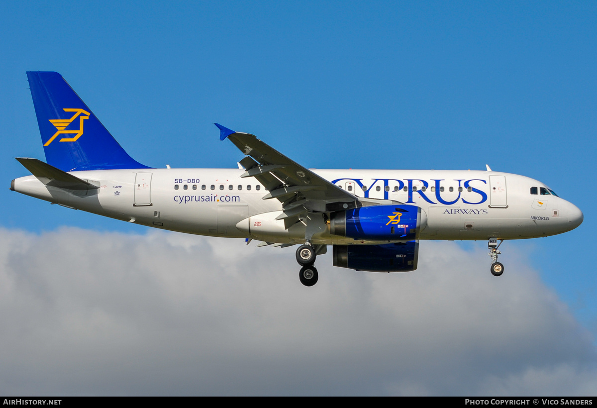 Aircraft Photo of 5B-DBO | Airbus A319-132 | Cyprus Airways | AirHistory.net #860656