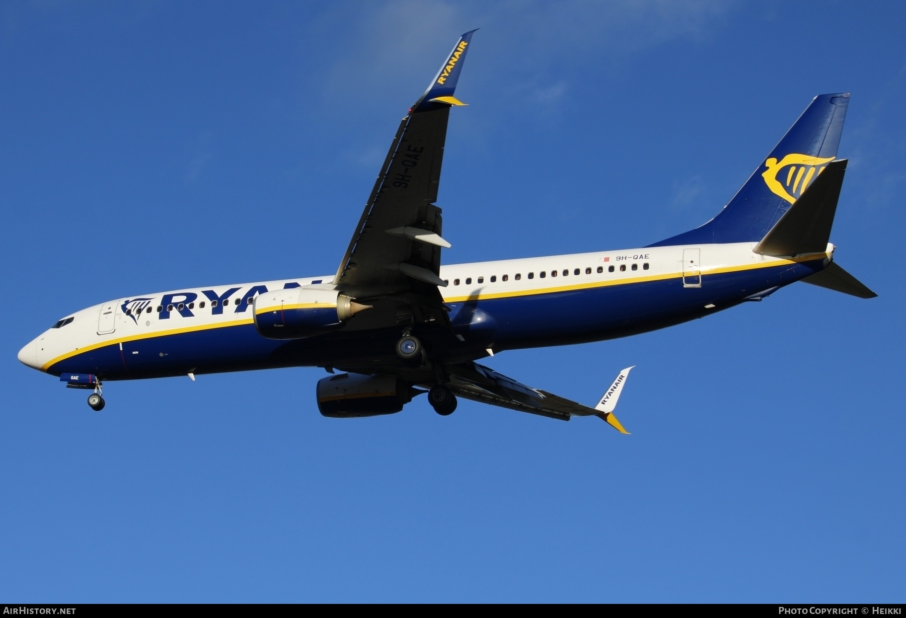Aircraft Photo of 9H-QAE | Boeing 737-800 | Ryanair | AirHistory.net #860869