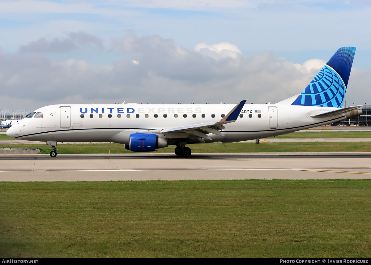 Aircraft Photo of N740YX | Embraer 175LR (ERJ-170-200LR) | United Express | AirHistory.net #860939
