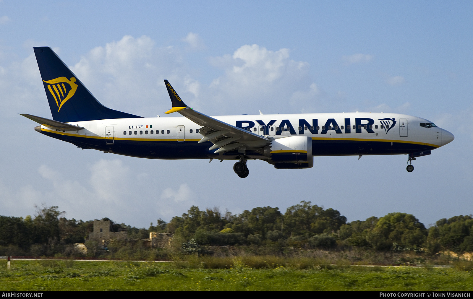 Aircraft Photo of EI-IGZ | Boeing 737-8200 Max 200 | Ryanair | AirHistory.net #861376