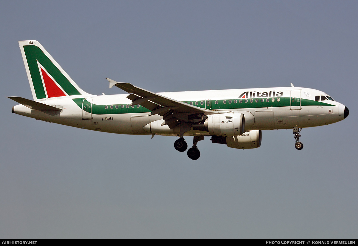 Aircraft Photo of I-BIMA | Airbus A319-112 | Alitalia | AirHistory.net #861514