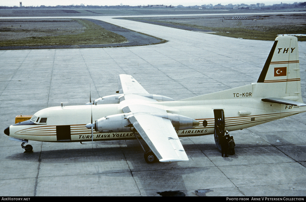 Aircraft Photo of TC-KOR | Fairchild Hiller F-27A | THY Türk Hava Yolları - Turkish Airlines | AirHistory.net #861658