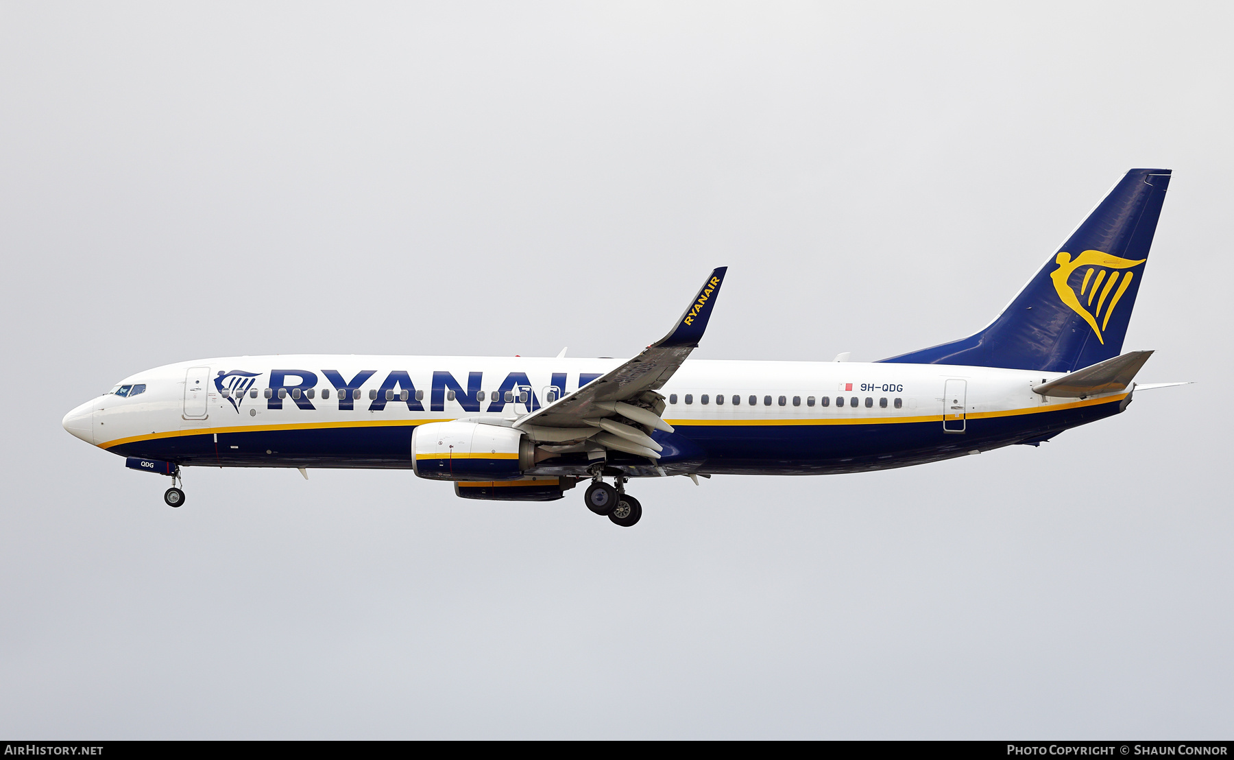 Aircraft Photo of 9H-QDG | Boeing 737-800 | Ryanair | AirHistory.net #862254