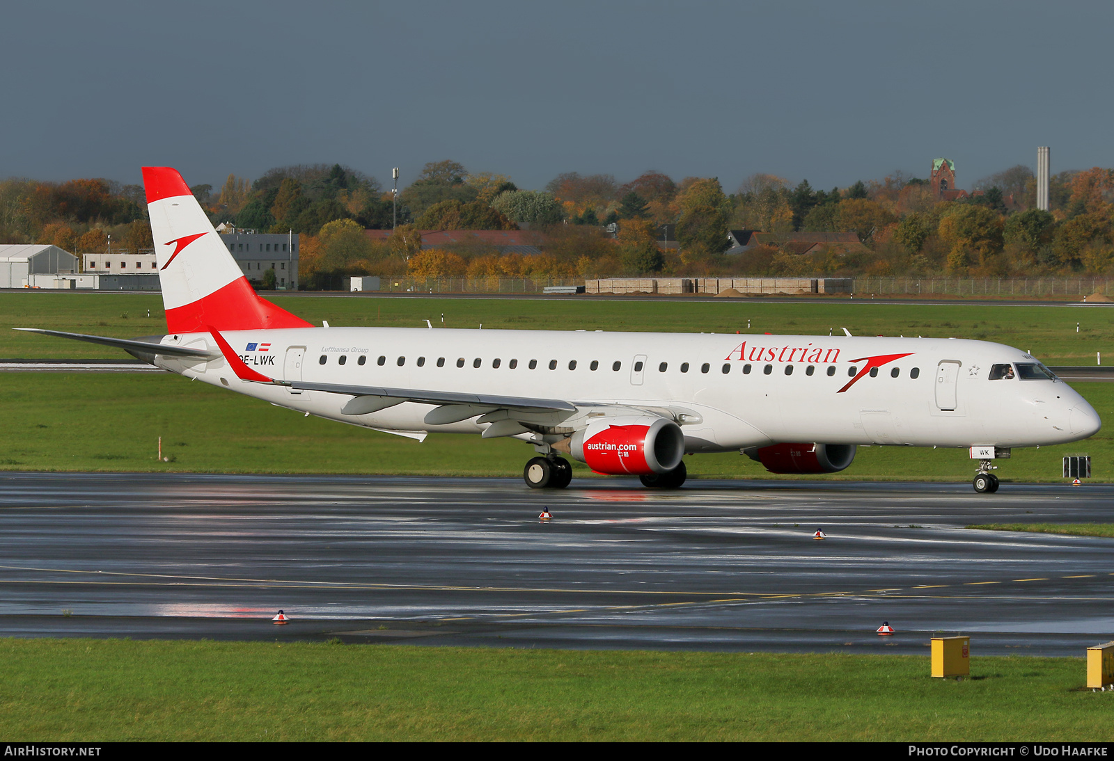 Aircraft Photo of OE-LWK | Embraer 195LR (ERJ-190-200LR) | Austrian Airlines | AirHistory.net #862290