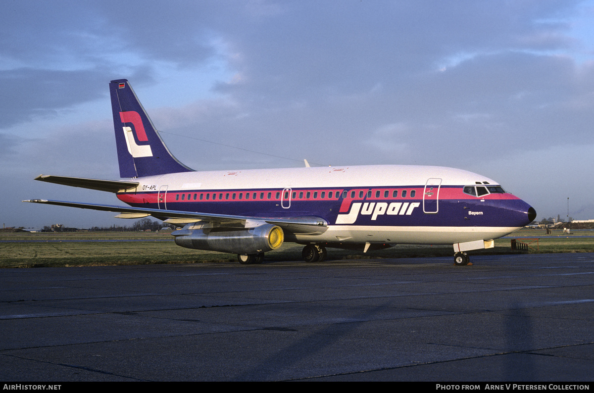 Aircraft Photo of OY-APL | Boeing 737-2L9/Adv | Supair - Super International Airlines | AirHistory.net #862321