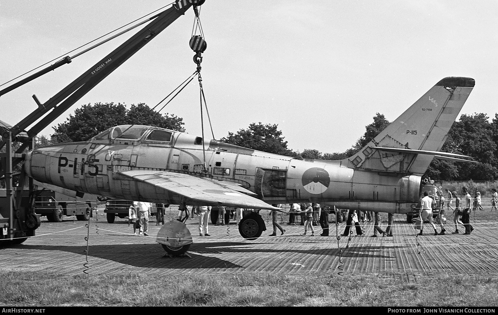 Aircraft Photo of P-115 / 52-7158 | Republic F-84F Thunderstreak | Netherlands - Air Force | AirHistory.net #862398
