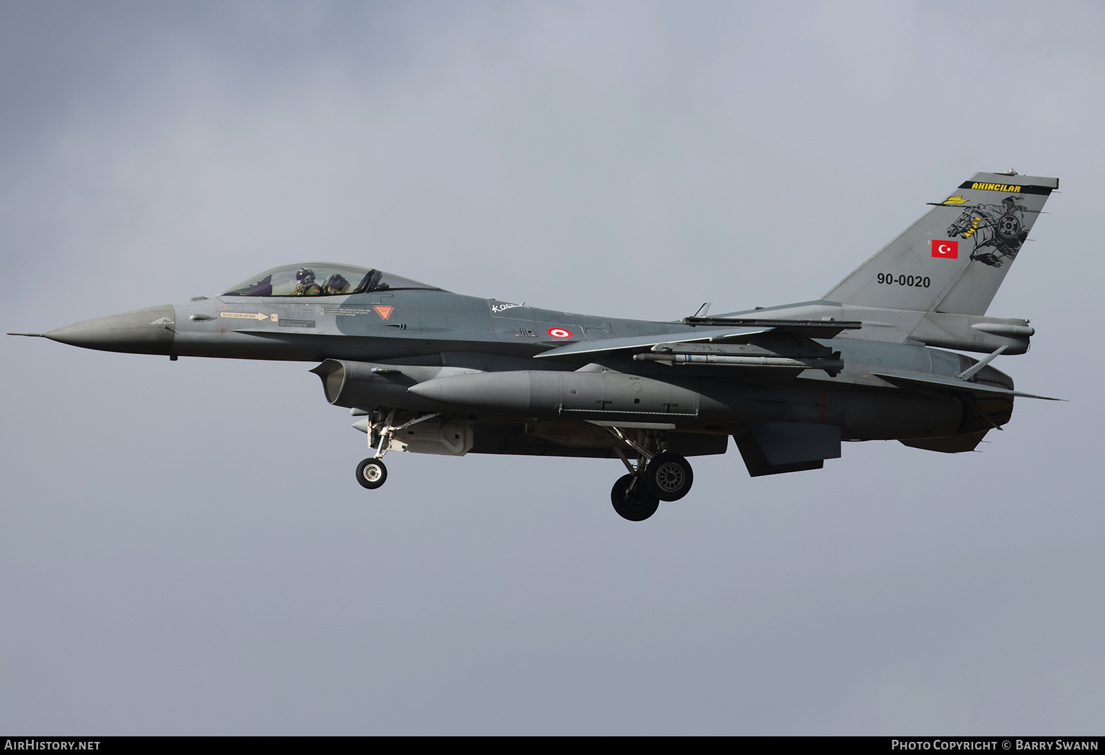 Aircraft Photo of 90-0020 | General Dynamics F-16CG Fighting Falcon | Turkey - Air Force | AirHistory.net #862568