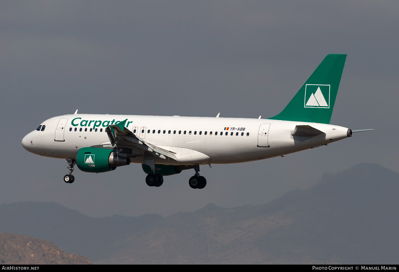 Aircraft Photo of YR-ABB | Airbus A319-112 | Carpatair | AirHistory.net #862651