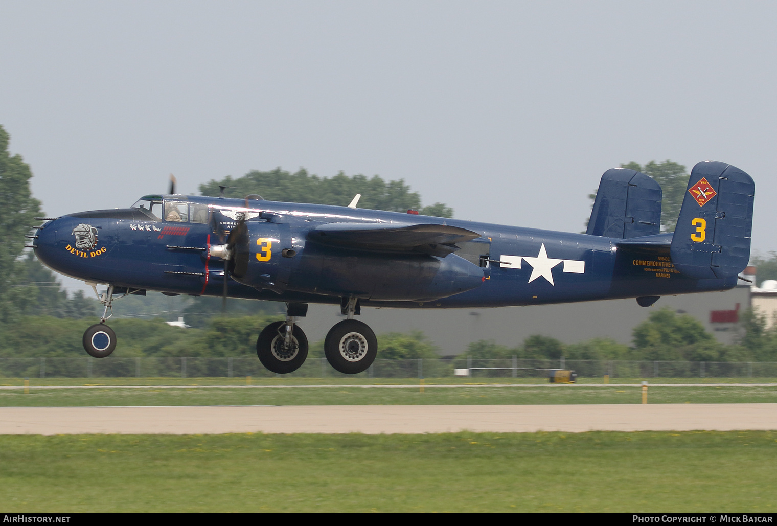 Aircraft Photo of N9643C | North American PBJ-1J Mitchell | Commemorative Air Force | USA - Marines | AirHistory.net #862896