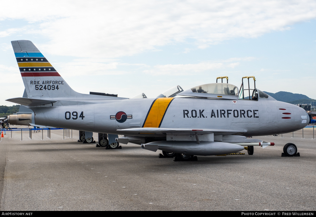 Aircraft Photo of 524094 | North American F-86F Sabre | South Korea - Air Force | AirHistory.net #862927