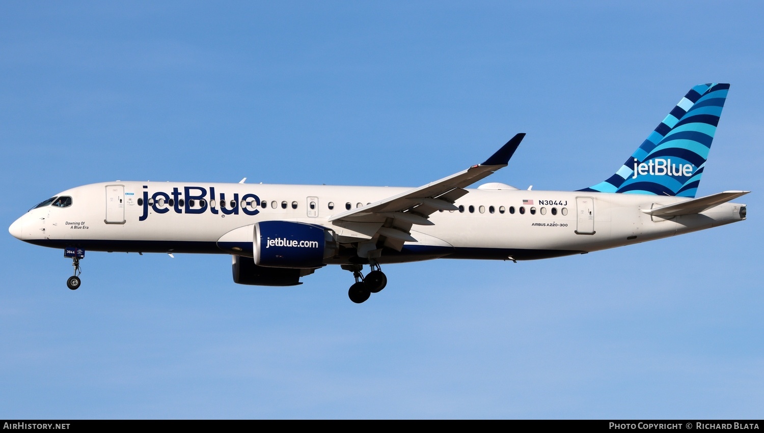 Aircraft Photo of N3044J | Airbus A220-300 (BD-500-1A11) | JetBlue Airways | AirHistory.net #863422