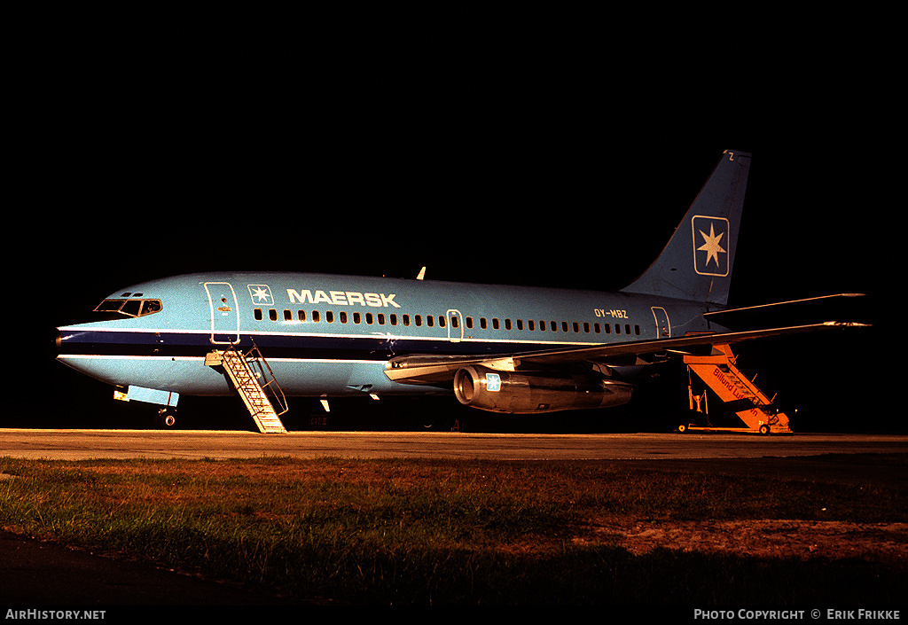 Aircraft Photo of OY-MBZ | Boeing 737-2L9/Adv | Maersk Air | AirHistory.net #864216