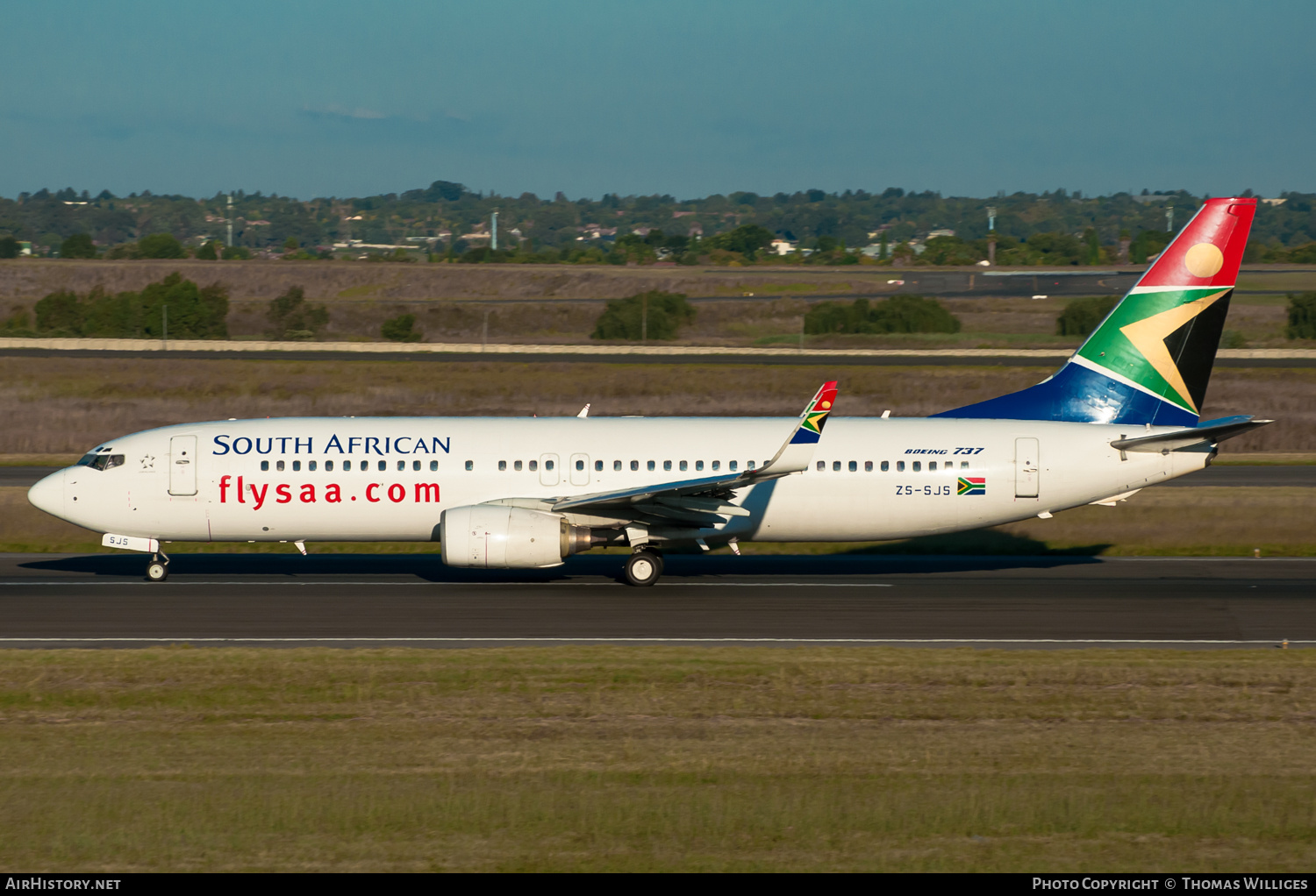 Aircraft Photo of ZS-SJS | Boeing 737-844 | South African Airways | AirHistory.net #864663