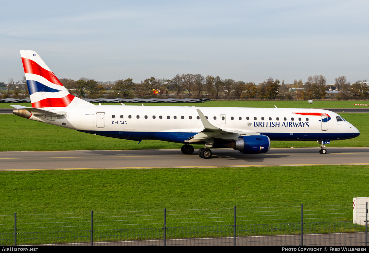 Aircraft Photo of G-LCAG | Embraer 190LR (ERJ-190-100LR) | British Airways | AirHistory.net #864905