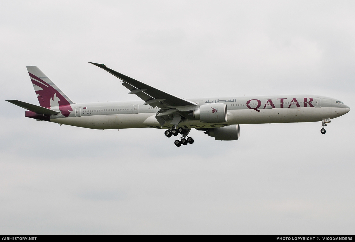 Aircraft Photo of A7-BAG | Boeing 777-3DZ/ER | Qatar Airways | AirHistory.net #866346