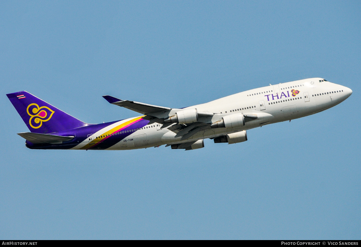 Aircraft Photo of HS-TGM | Boeing 747-4D7 | Thai Airways International | AirHistory.net #869744