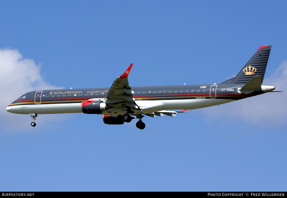 Aircraft Photo of JY-EMG | Embraer 195AR (ERJ-190-200IGW) | Royal Jordanian Airlines | AirHistory.net #869783