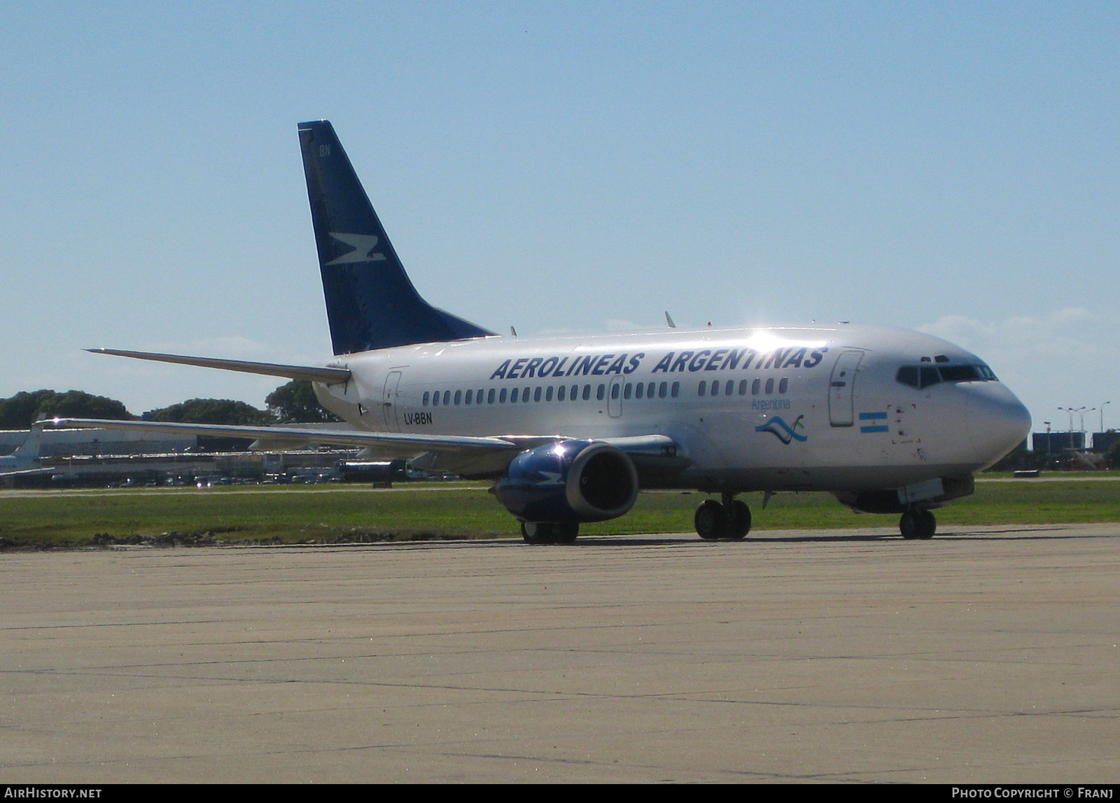 Aircraft Photo of LV-BBN | Boeing 737-5H6 | Aerolíneas Argentinas | AirHistory.net #870046