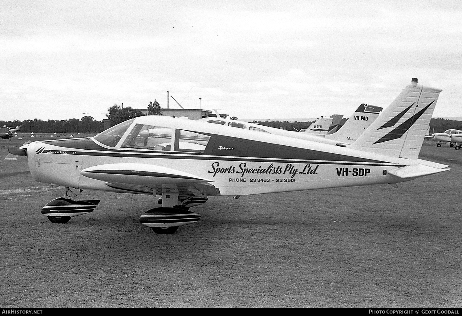 Aircraft Photo of VH-SDP | Piper PA-28-140 Cherokee | Sports Specialists | AirHistory.net #870119