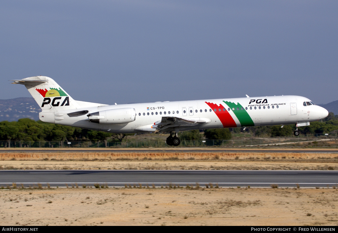 Aircraft Photo of CS-TPD | Fokker 100 (F28-0100) | Portugália Airlines - PGA | AirHistory.net #870142