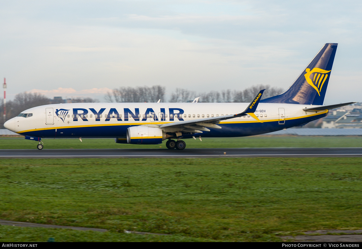 Aircraft Photo of 9H-QDV | Boeing 737-800 | Ryanair | AirHistory.net #870180