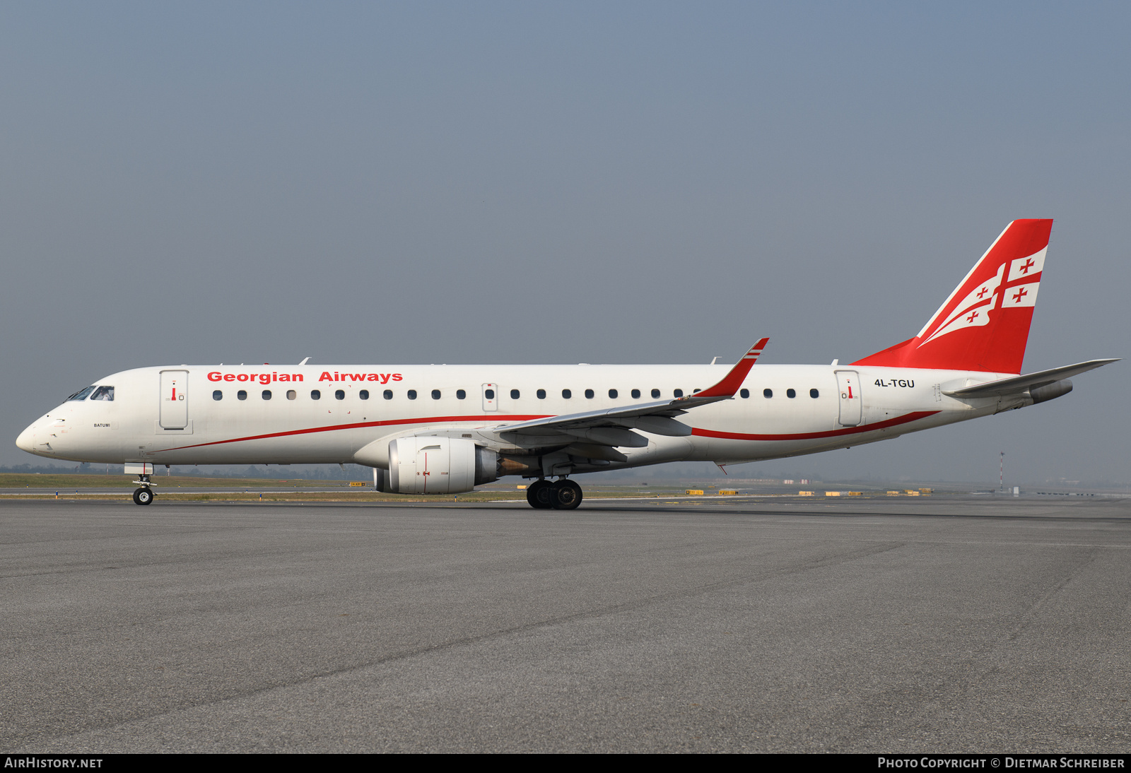 Aircraft Photo of 4L-TGU | Embraer 190AR (ERJ-190-100IGW) | Georgian Airways | AirHistory.net #870189