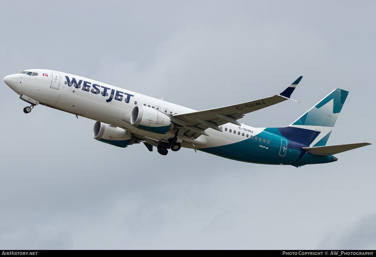 Aircraft Photo of C-GIWJ | Boeing 737-8 Max 8 | WestJet | AirHistory.net #870421