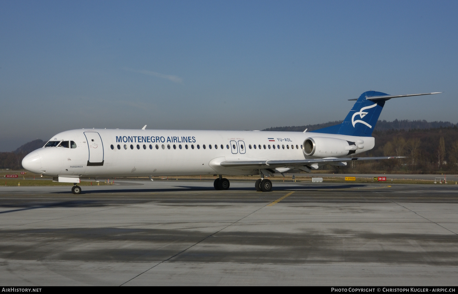 Aircraft Photo of YU-AOL | Fokker 100 (F28-0100) | Montenegro Airlines | AirHistory.net #870523