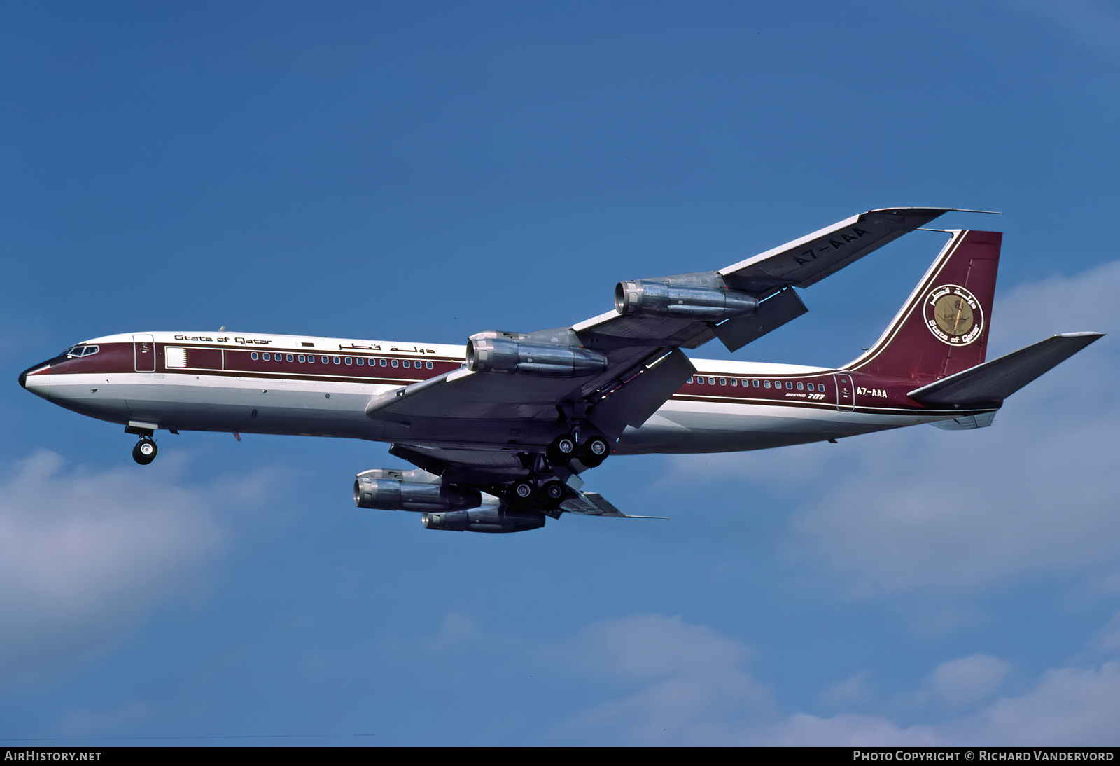 Aircraft Photo of A7-AAA | Boeing 707-3P1C | State of Qatar | AirHistory.net #870704