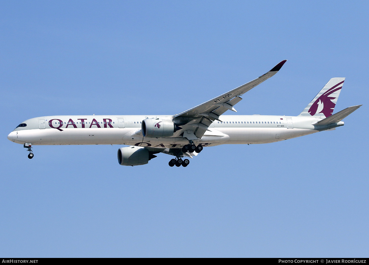 Aircraft Photo of A7-AOD | Airbus A350-1041 | Qatar Airways | AirHistory.net #870813