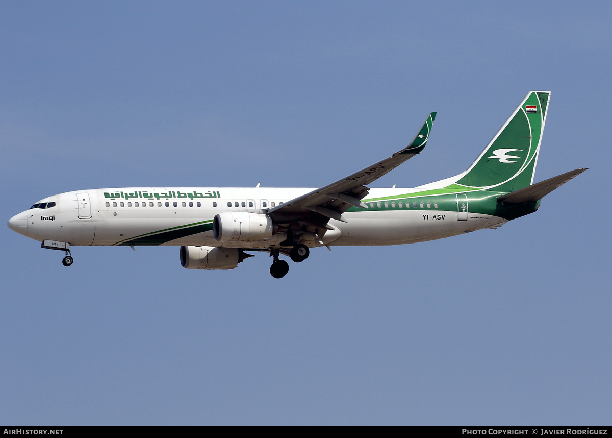 Aircraft Photo of YI-ASV | Boeing 737-800 | Iraqi Airways | AirHistory.net #870818