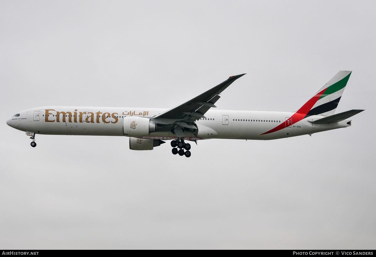Aircraft Photo of A6-EBQ | Boeing 777-36N/ER | Emirates | AirHistory.net #870879