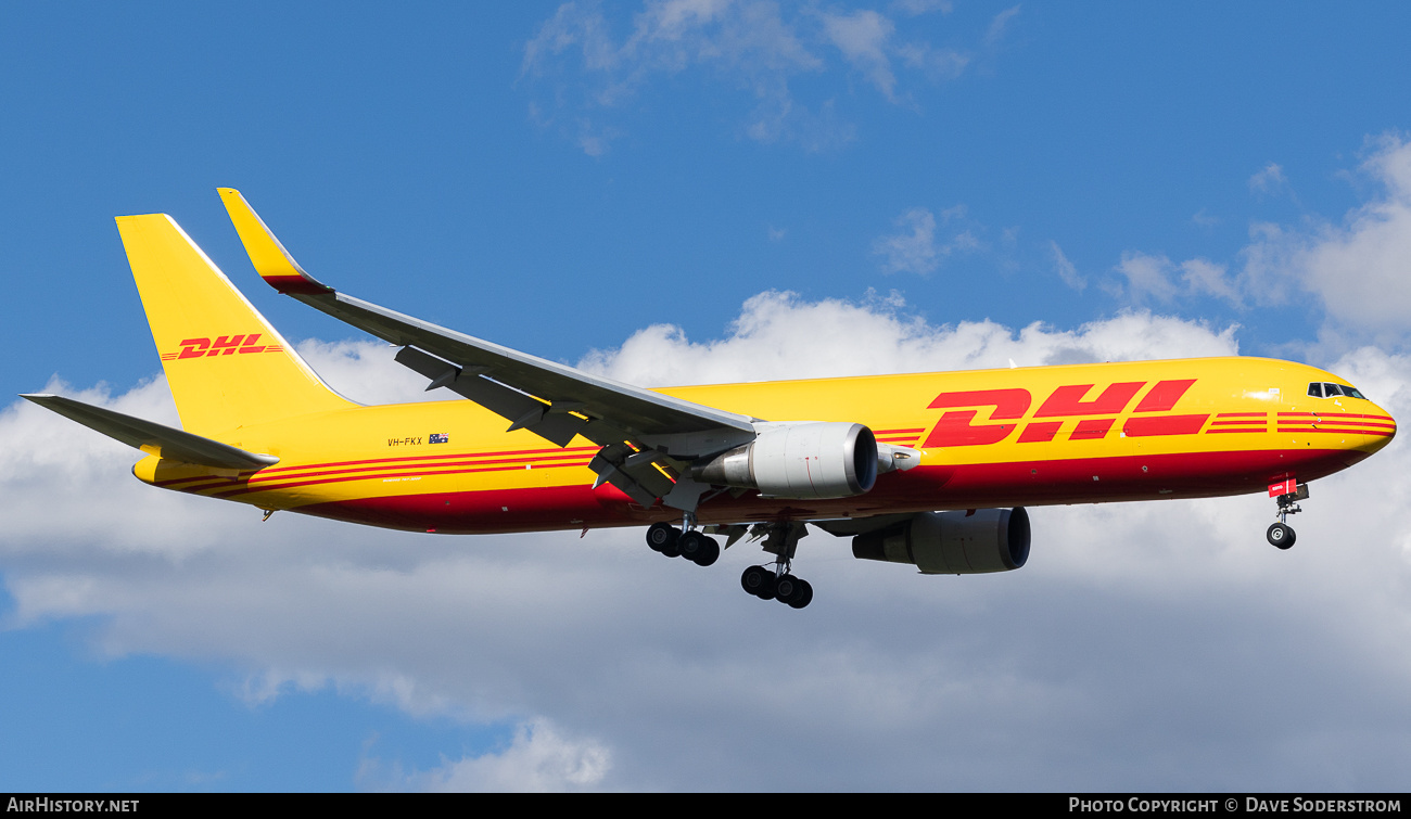 Aircraft Photo of VH-FKX | Boeing 767-3JHF | DHL International | AirHistory.net #870939