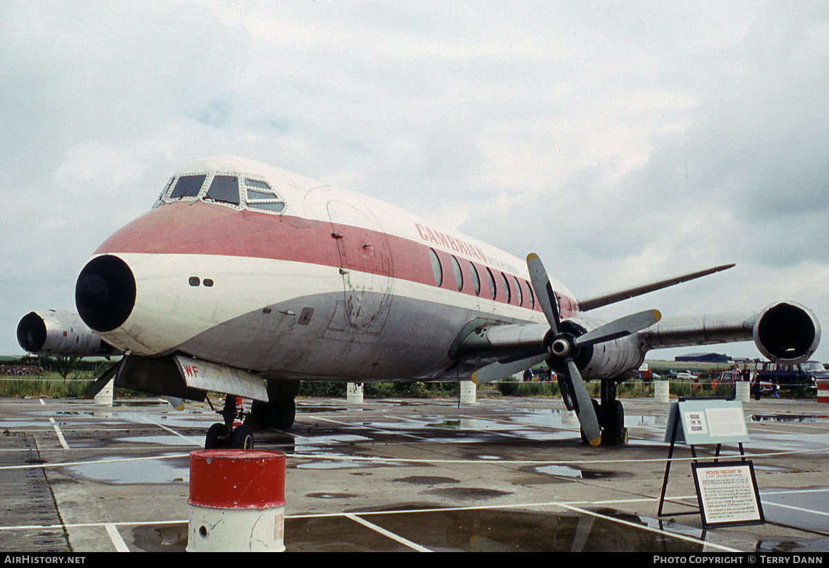 Aircraft Photo of G-ALWF | Vickers 701 Viscount | Cambrian Airways | AirHistory.net #871009