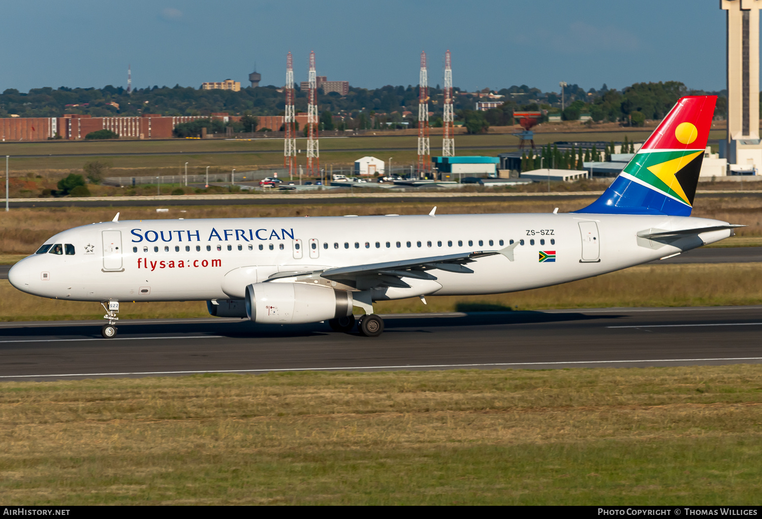 Aircraft Photo of ZS-SZZ | Airbus A320-232 | South African Airways | AirHistory.net #871029