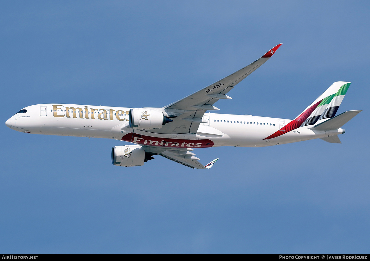 Aircraft Photo of A6-EXE | Airbus A350-941 | Emirates | AirHistory.net #871558