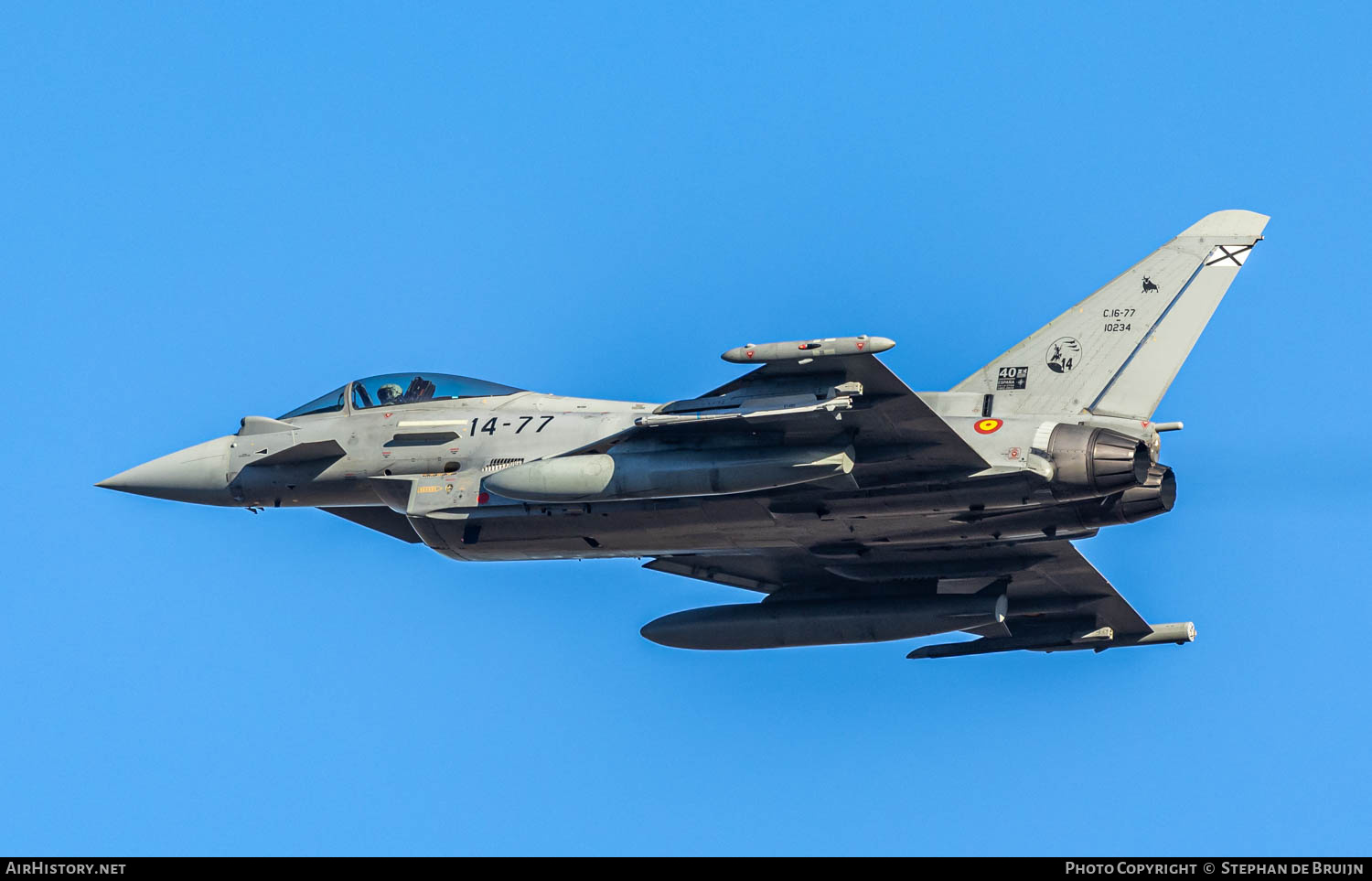 Aircraft Photo of C.16-77 / 10234 | Eurofighter EF-2000 Typhoon S | Spain - Air Force | AirHistory.net #871737