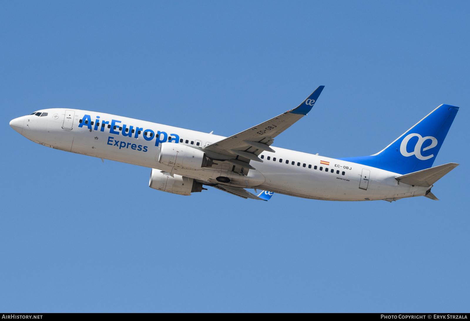 Aircraft Photo of EC-OBJ | Boeing 737-8GJ | Air Europa Express | AirHistory.net #871759
