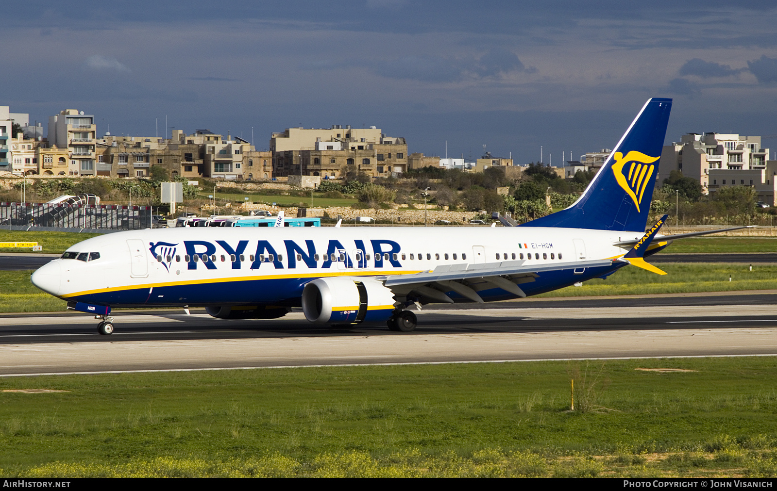 Aircraft Photo of EI-HGM | Boeing 737-8200 Max 200 | Ryanair | AirHistory.net #871806