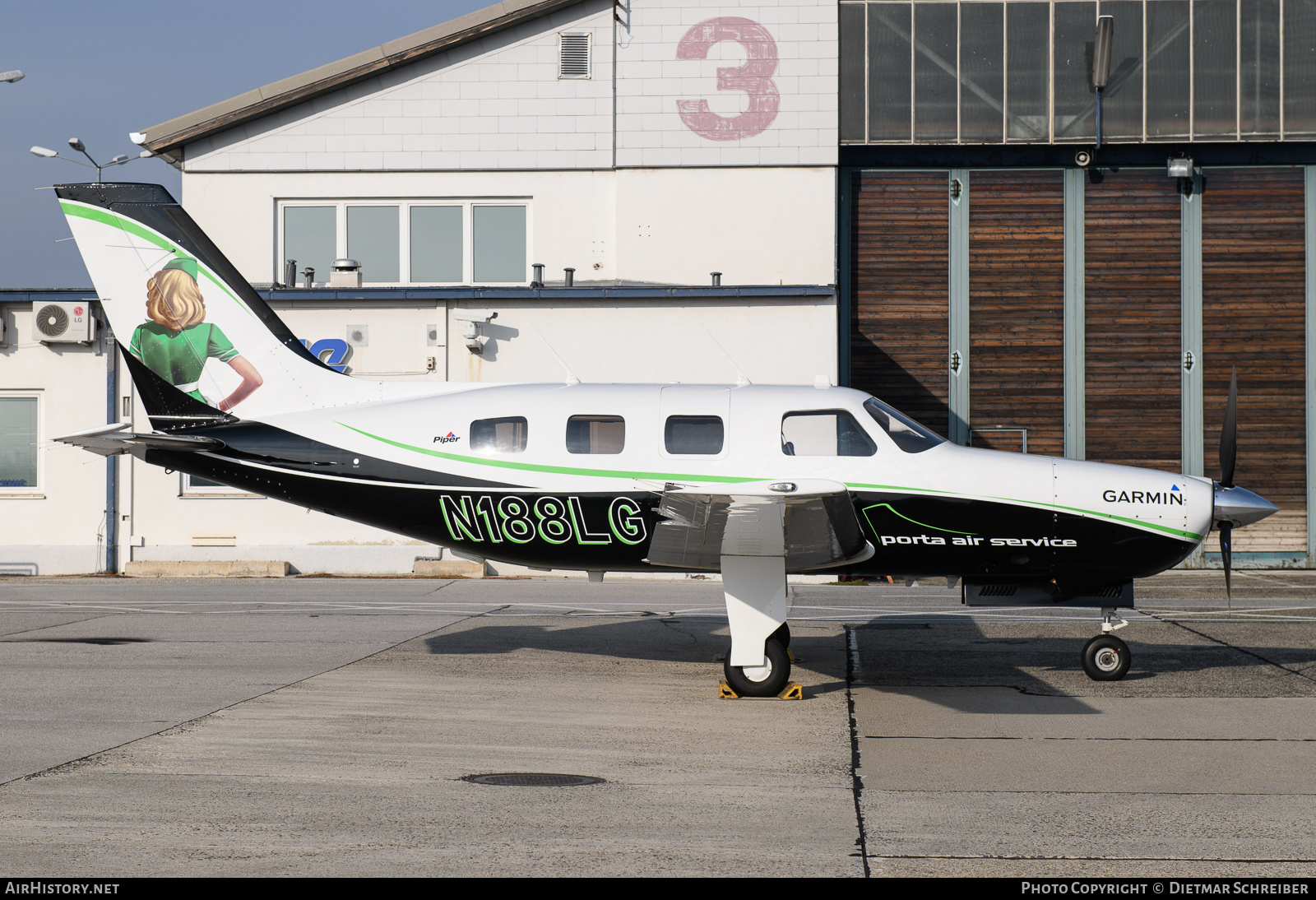 Aircraft Photo of N188LG | Piper PA-46-350P Malibu Mirage | Porta Air Service | AirHistory.net #871974