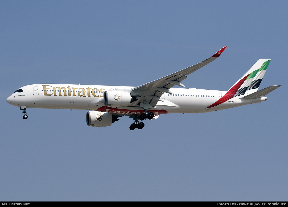 Aircraft Photo of A6-EXJ | Airbus A350-941 | Emirates | AirHistory.net #871987