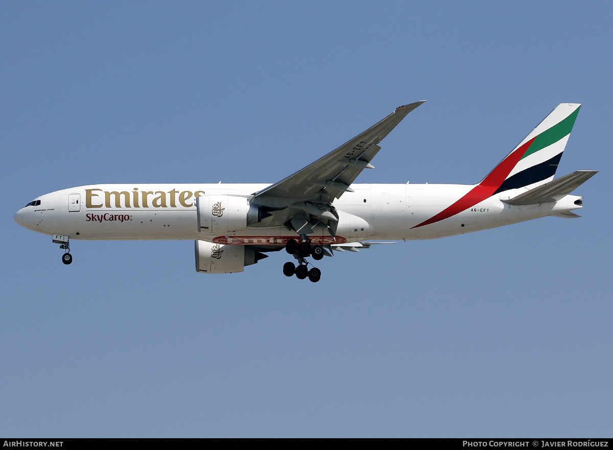 Aircraft Photo of A6-EFT | Boeing 777-F | Emirates SkyCargo | AirHistory.net #872401