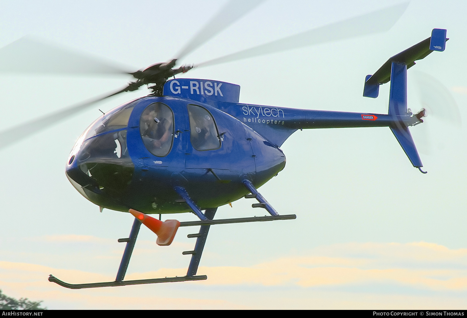 Aircraft Photo of G-RISK | McDonnell Douglas MD-500E (369E) | Skytech Helicopters | AirHistory.net #872604