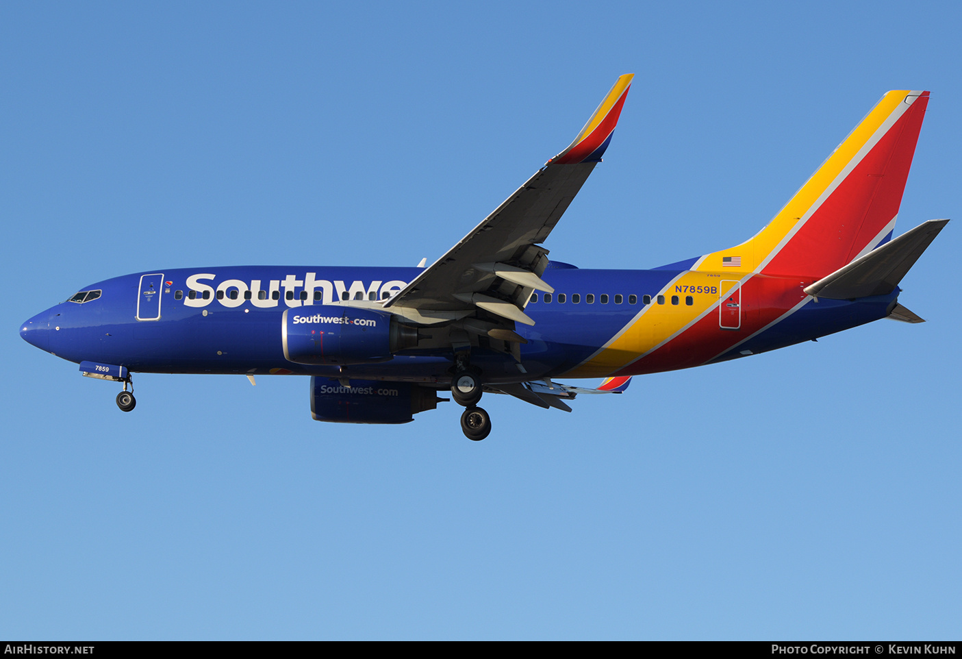 Aircraft Photo of N7859B | Boeing 737-7Q8 | Southwest Airlines | AirHistory.net #872609