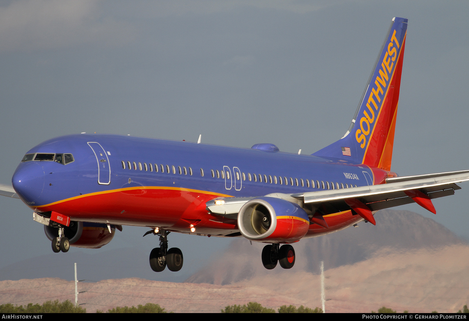 Aircraft Photo of N8634A | Boeing 737-8H4 | Southwest Airlines | AirHistory.net #872901