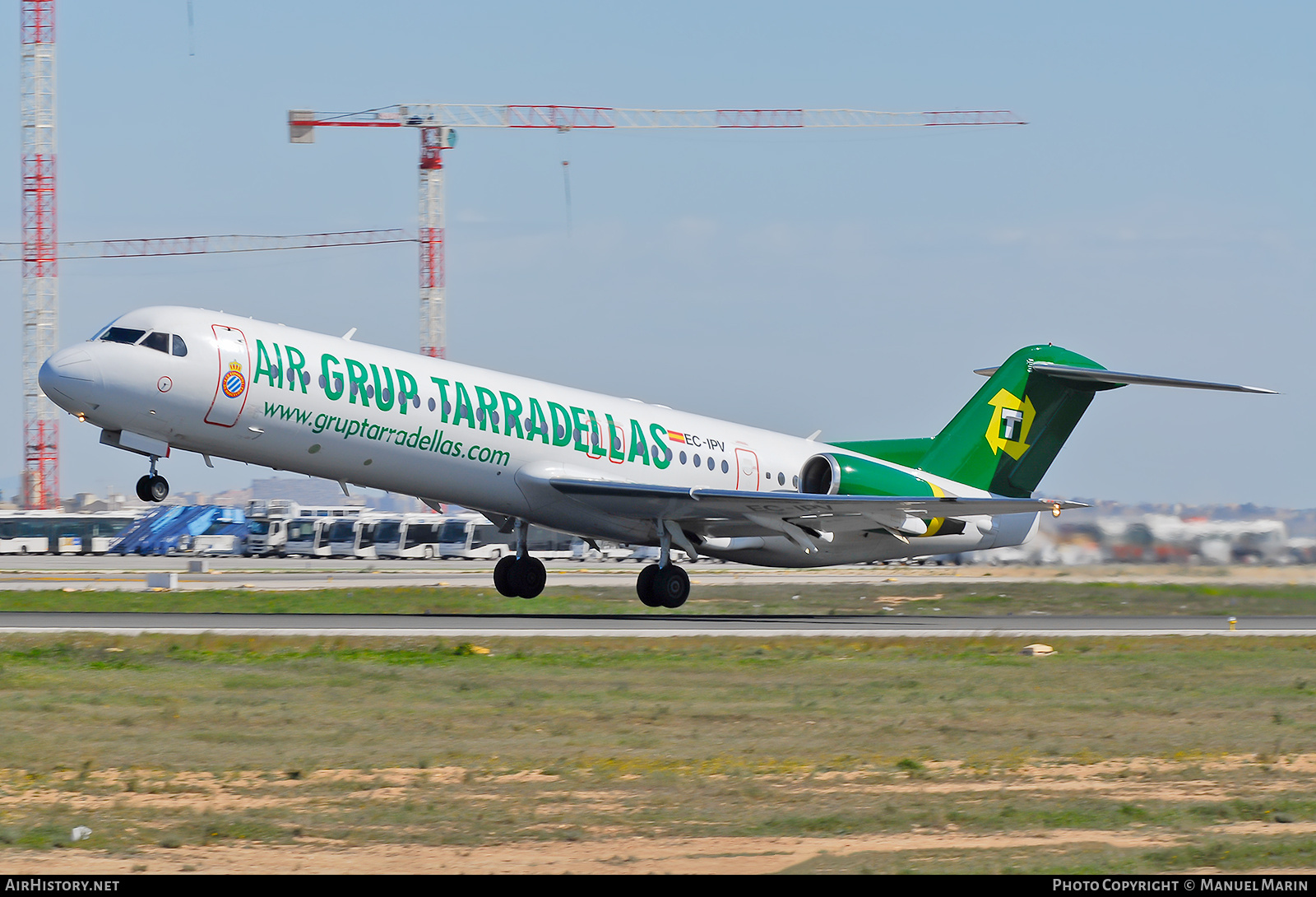 Aircraft Photo of EC-IPV | Fokker 100 (F28-0100) | Air Grup Tarradellas | AirHistory.net #872943