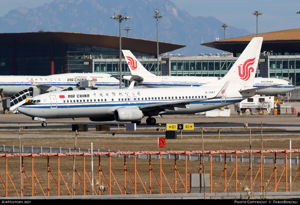 Aircraft Photo of B-1947 | Boeing 737-89L | Air China | AirHistory.net #872983